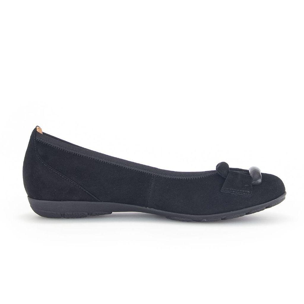 Gabor Ballerina 4.166, Rauleder, Schwarz, Damen