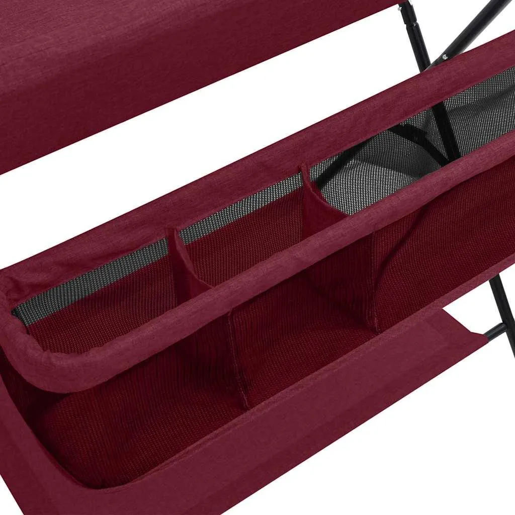 Table à langer rouge en fer durable avec structure haute résistance - 6