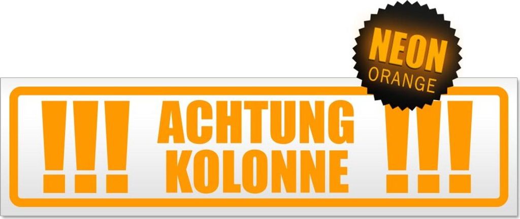 Achtung Kolonne Magnetschild Schild magnetisch