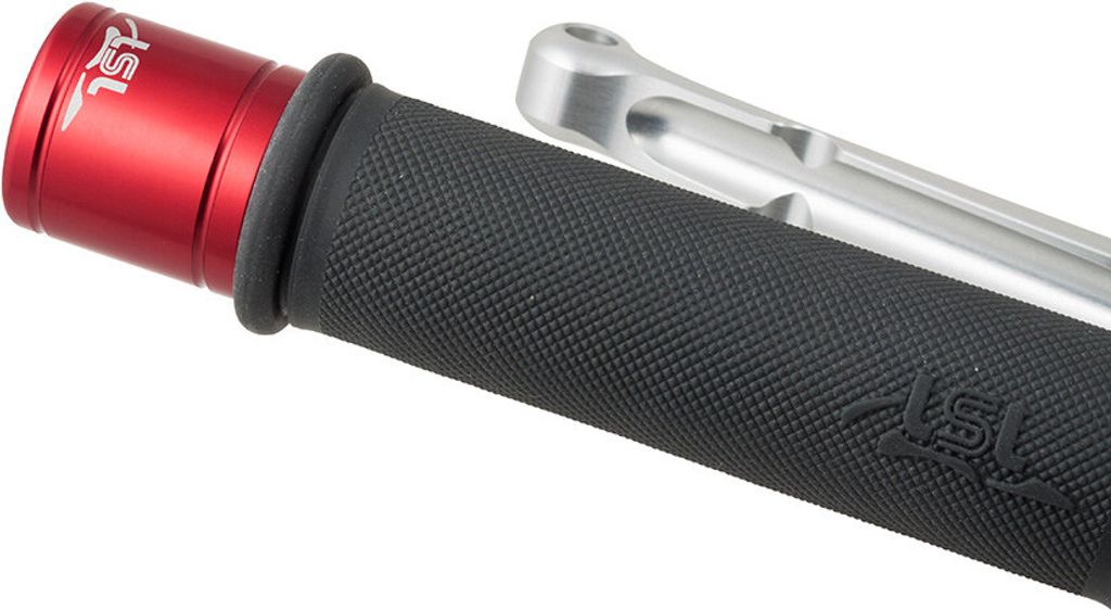 LSL Lenkergewichte Alu, rot, mit Logo, Ø14 & 18mm