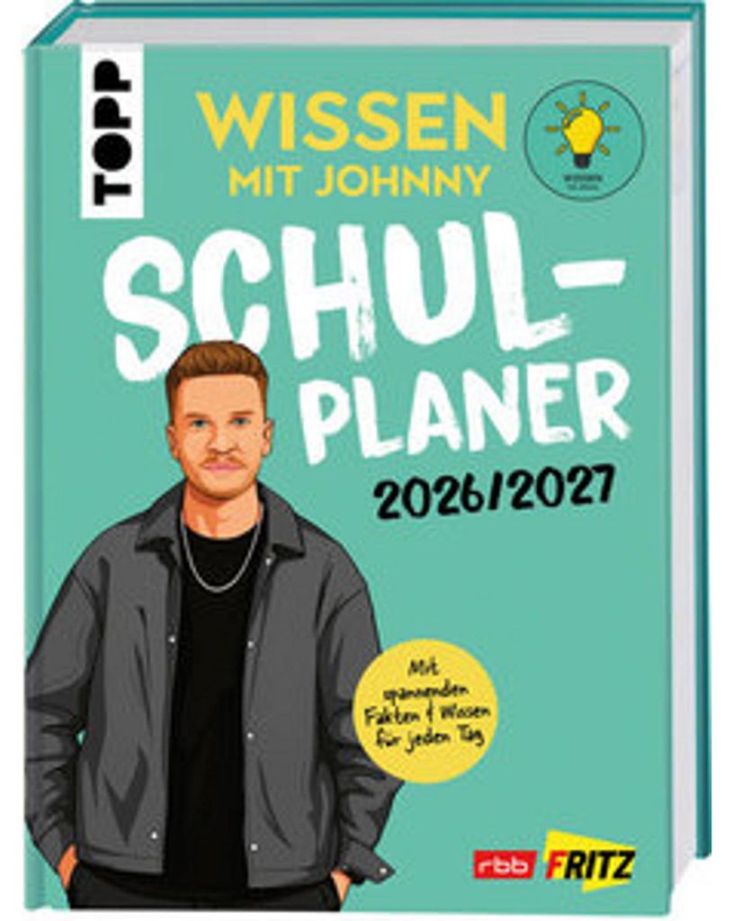 Wissen mit Johnny: Schulplaner 2026/2027 Immagine del prodotto 