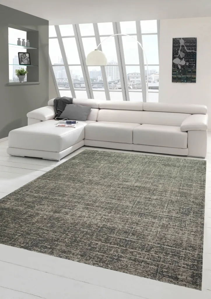 Petit tapis de couloir oriental beige et gris 80 x 150 cm pour salon