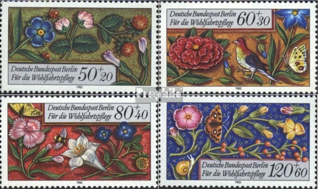 Briefmarken Berlin (West) 1985 Mi 744-747 (kompl.Ausgabe) postfrisch Miniaturen