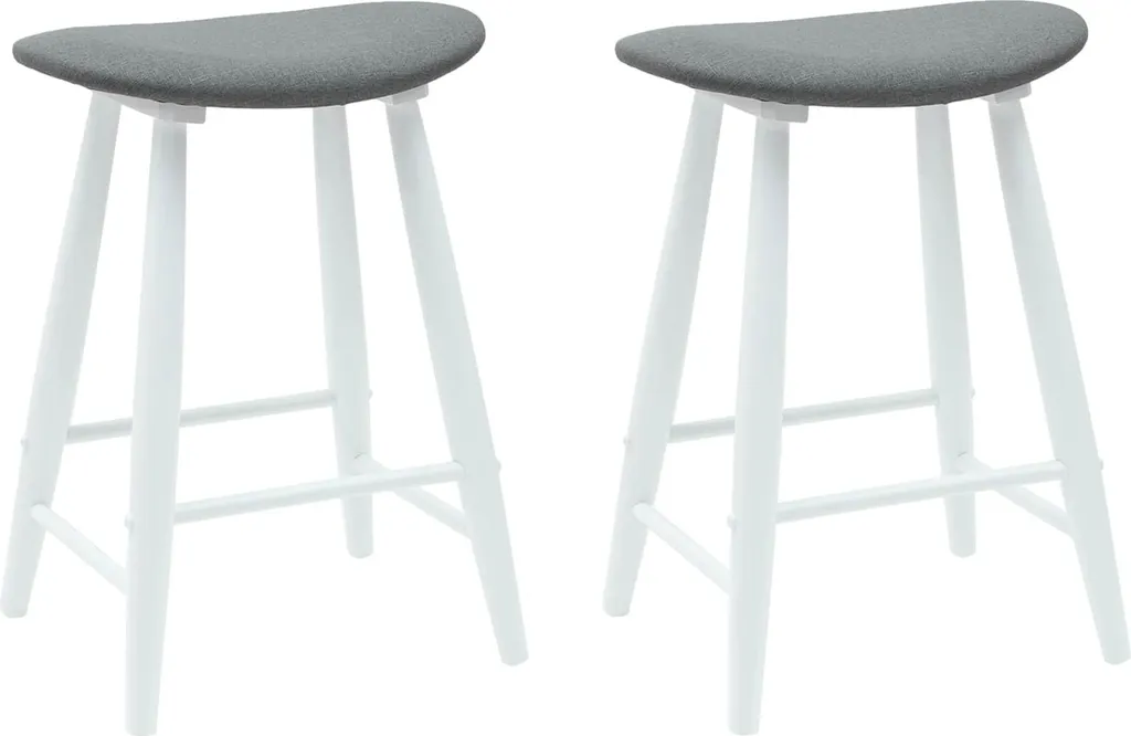 2 Sedie vidaXL Bianche in Legno di Hevea Massiccio - Stile Classico