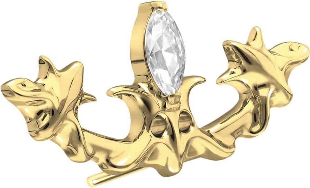 Piercing-Zubehör Titan Aufsatz mit Push Pin GOTISCHES DESIGN