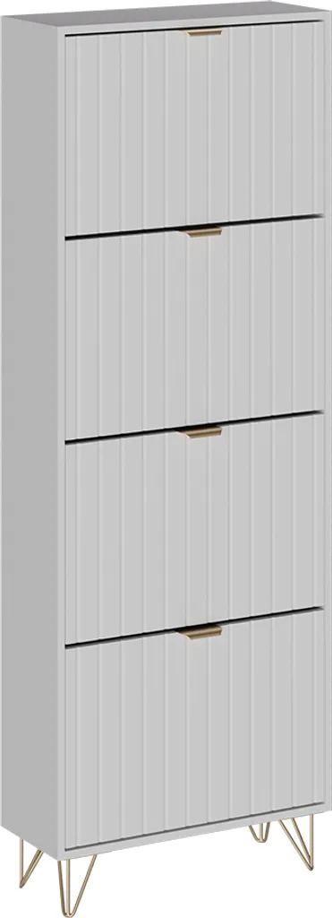 Armoire à chaussures blanche 4 compartiments Vicco Helge gain de place