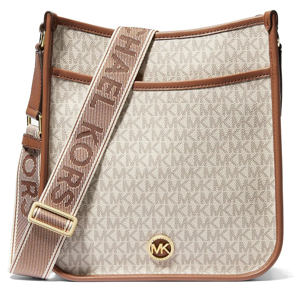 Sac Michael Kors Luisa en Toile Monogrammée Vanille Marron MK