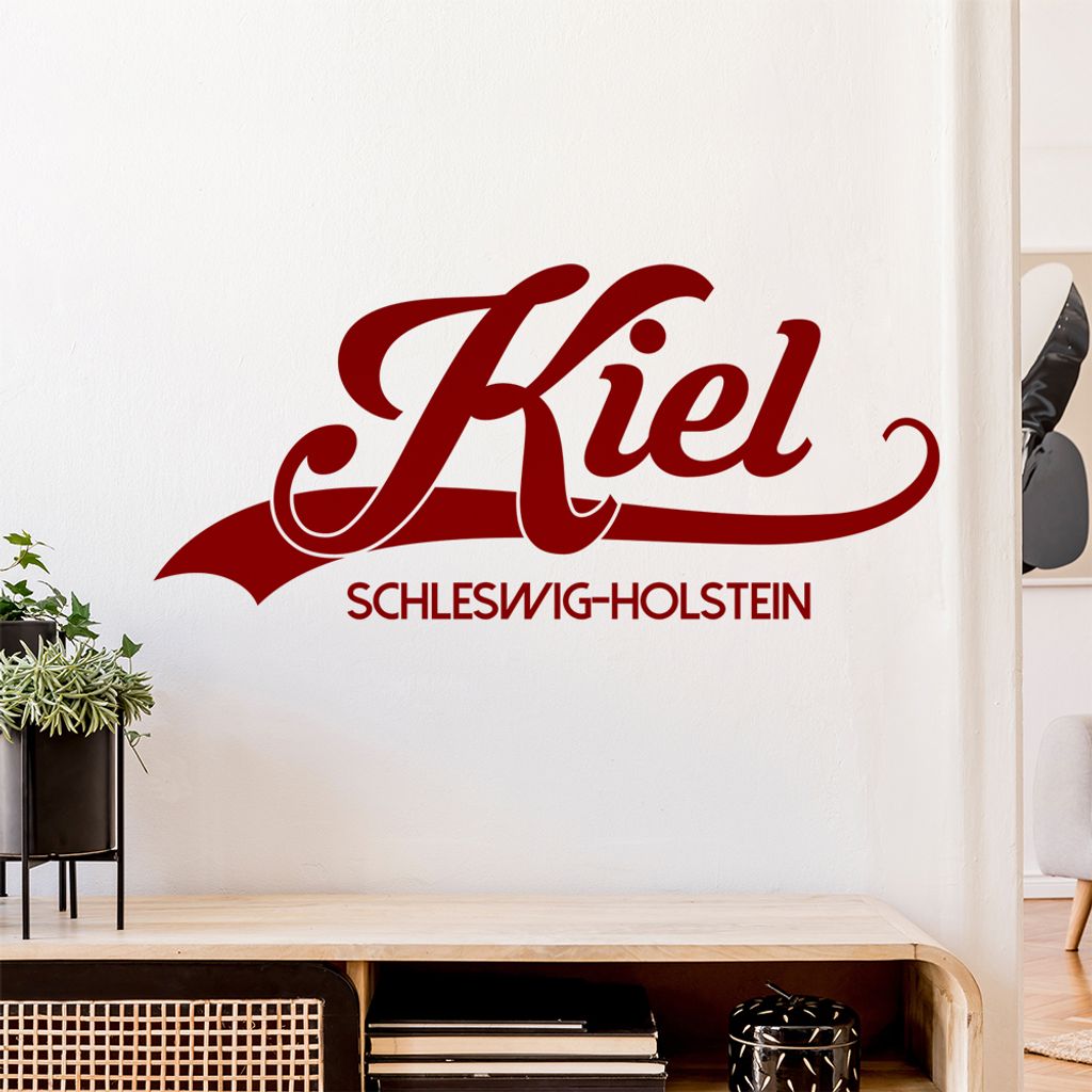 Kiel Schleswig-Holstein Wandtattoo Wandaufkleber Wall Sticker - Dekoration, Küche, Wohnzimmer, Schlafzimmer, Badezimmer