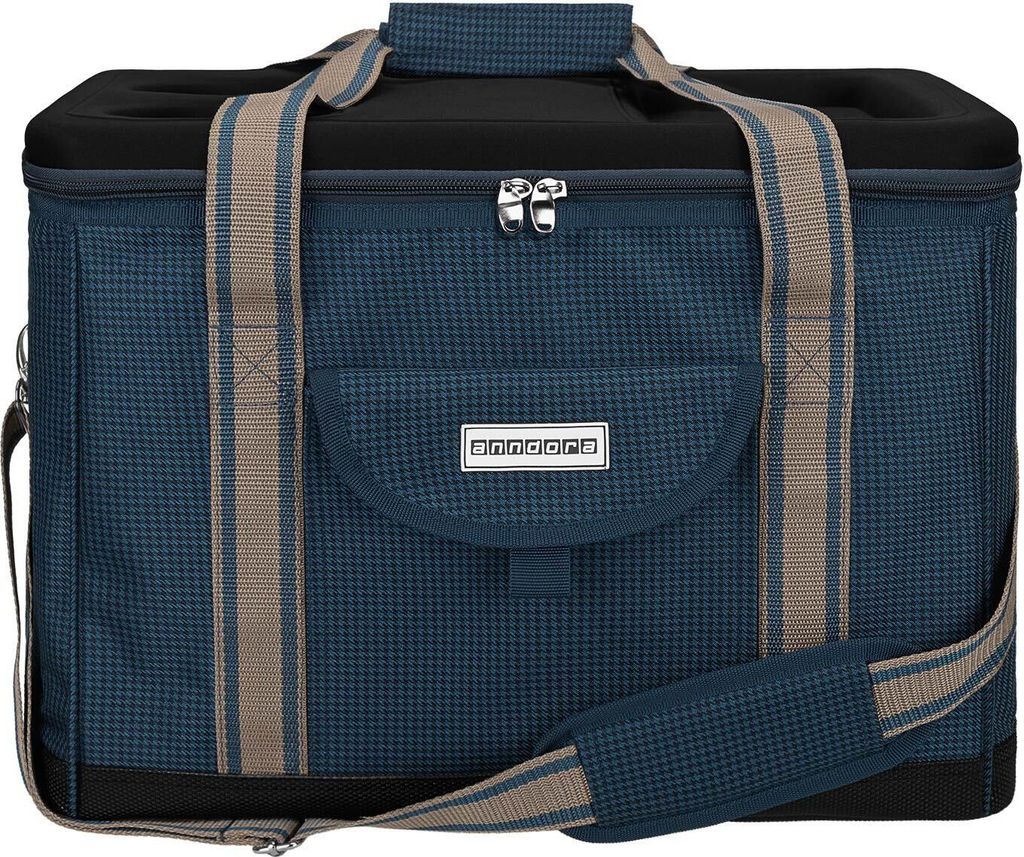 anndora Kühltasche XL 40 Liter - Hahnentritt - blau - Produktbild 