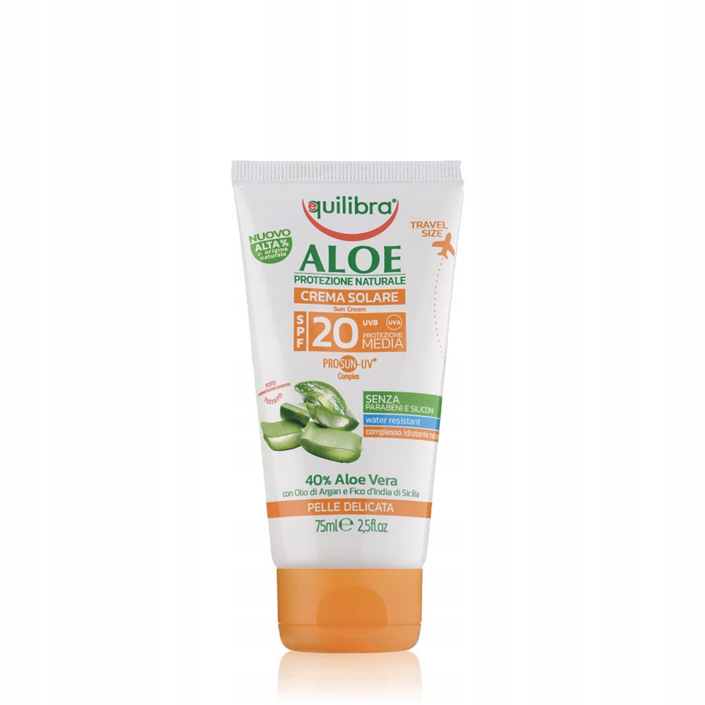 Equilibra Aloe Vera-Sonnenschutz SPF 50 UVB/UVA, 75 ml Produktbild 