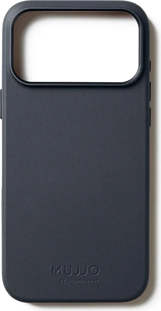 Coque iPhone 17 Pro Max Mujjo en Cuir de Veau Danois de Grain Fin - Gris