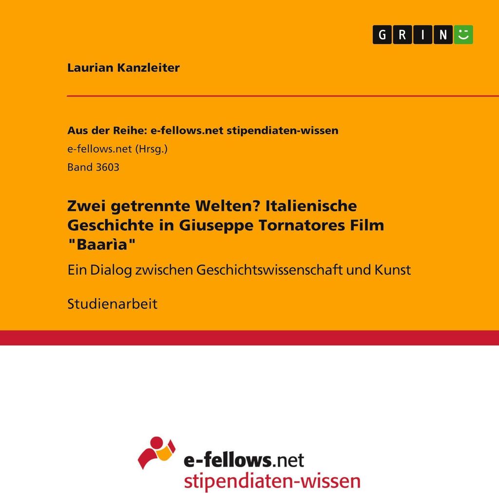 Zwei getrennte Welten? Italienische Geschichte in Giuseppe Tornatores Film \Baarìa\""