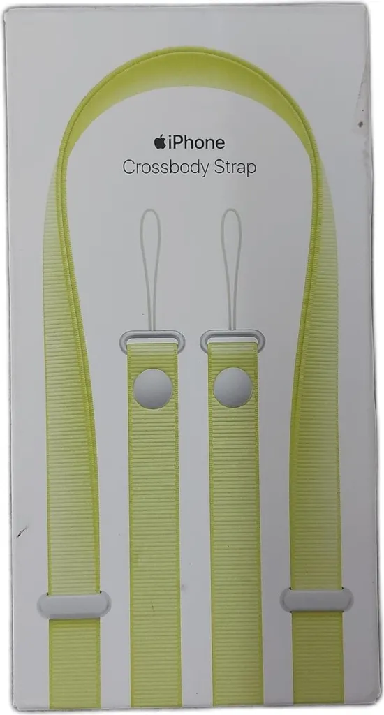 Apple Crossbody Strap Jaune Fluo - Lanière Ajustable pour Coque iPhone - 5