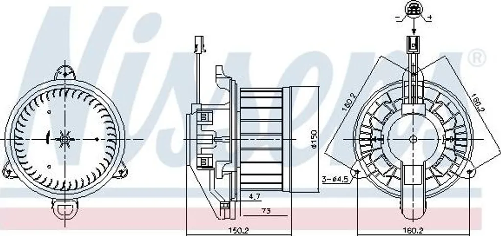 Motorino Riscaldamento NISSENS 87579 Mercedes Classe A B GLA GLB 2478308400