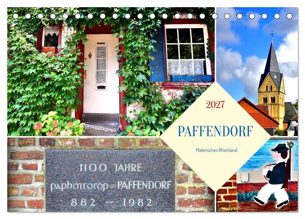 PAFFENDORF - Malerisches Rheinland (Tischkalender 2027 DIN A5 quer), CALVENDO Monatskalender