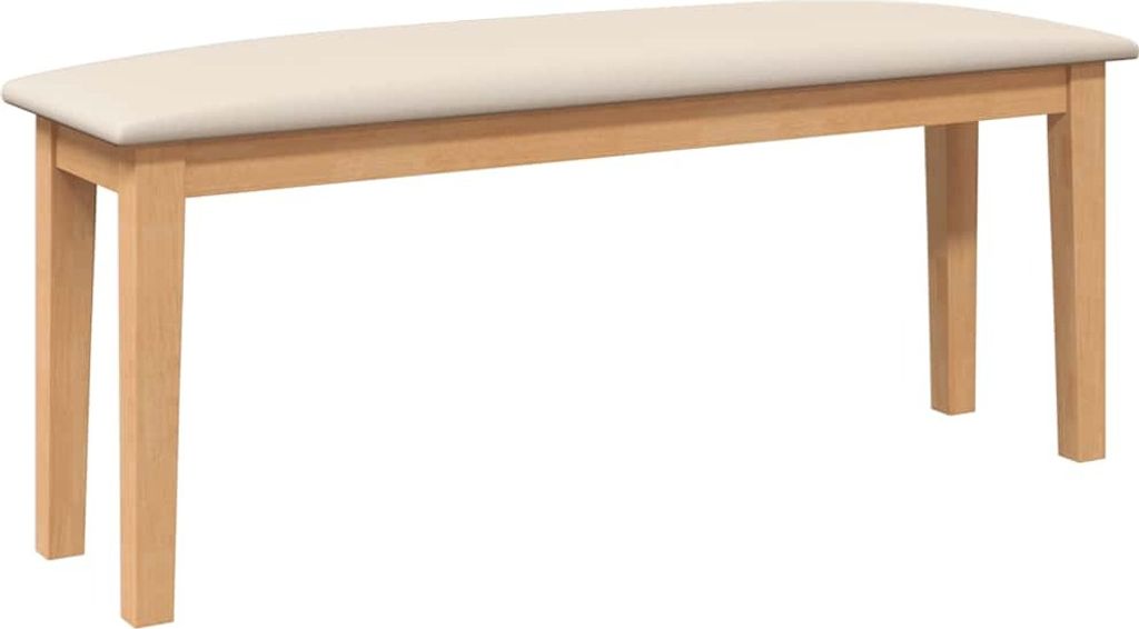 Bank 110 cm Massivholz Gummibaum