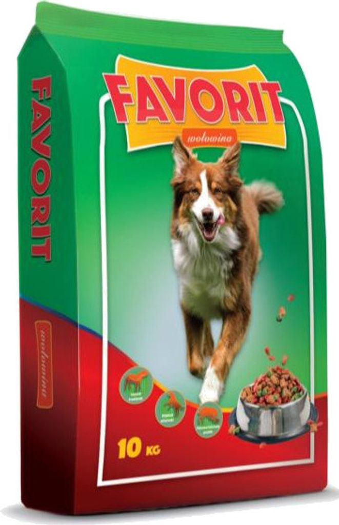 A bag of dog food with a dog on the front.