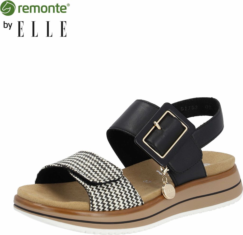 Remonte D1J53 02 sandalo con zeppa da donna nero, nero, Immagine del prodotto 