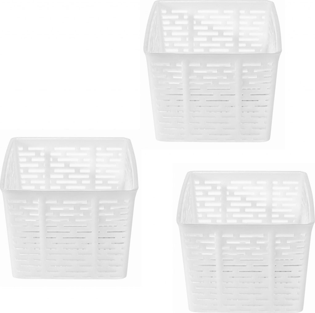 3 x Käseform 10.5x10.5x8.5cm - 0.5kg Ricotta, Käse Form, Kaseform, Kase Form, Käse Formen, Käseformen