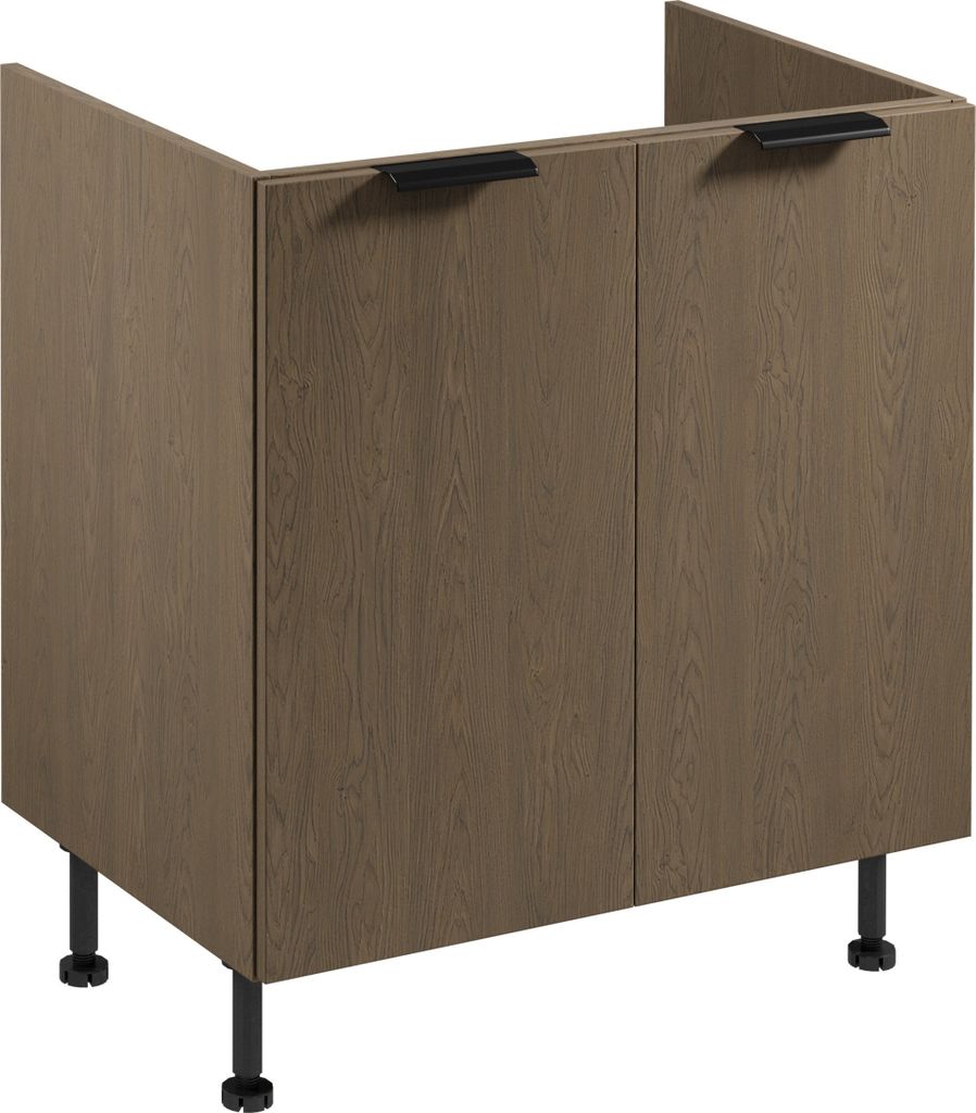 Spülenunterschrank 80 cm küchenmöbel Küchenschrank, Sorento D80Z Dunkle Eiche