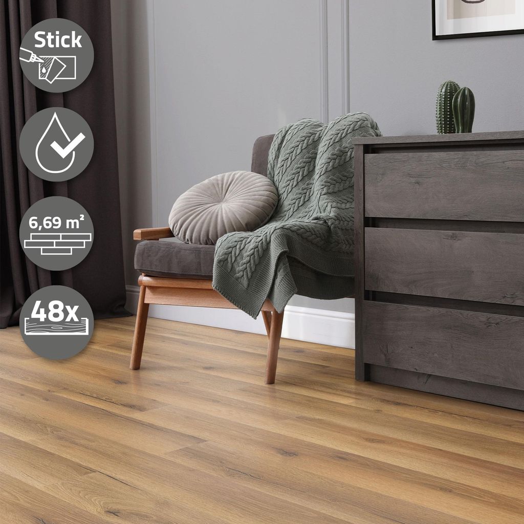 Pavimento in PVC ML-Design, piastrelle autoadesive in Immagine del prodotto 