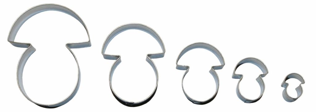 Ausstechformen Set 5er Pilz Edelstahl 10 – 63 mm Produktbild 