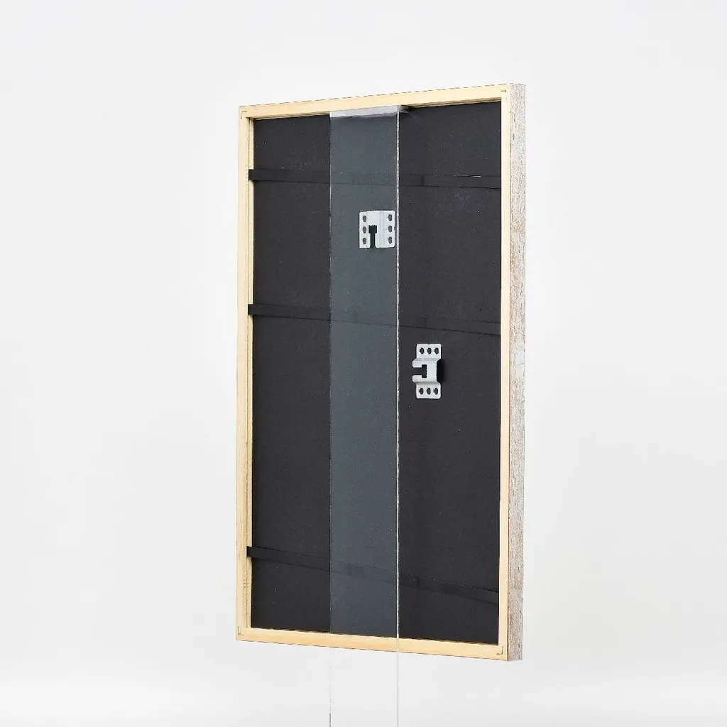 Cornice Professionale 28x35 Legno Argento Antico - Vetro Museo UV - 11