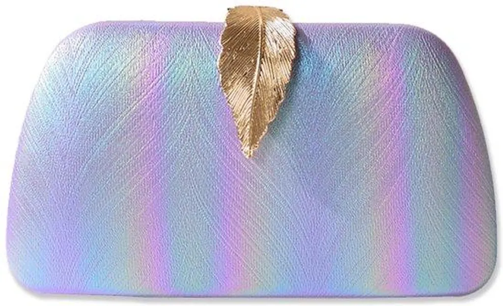 Sac de cocktail violet pour mariage et soirée avec chaîne élégante