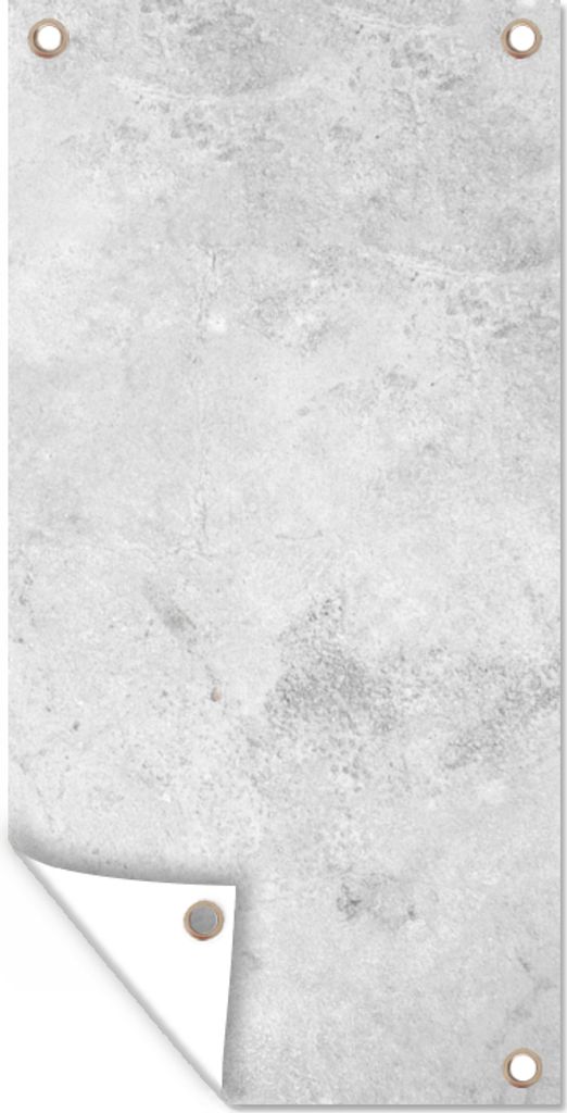 MuchoWow 30x60 cm Outdoor-Poster Gartendeko Sichtschutz Garten Poster für den Garten Marmor - Textur - Grau - Marmoroptik