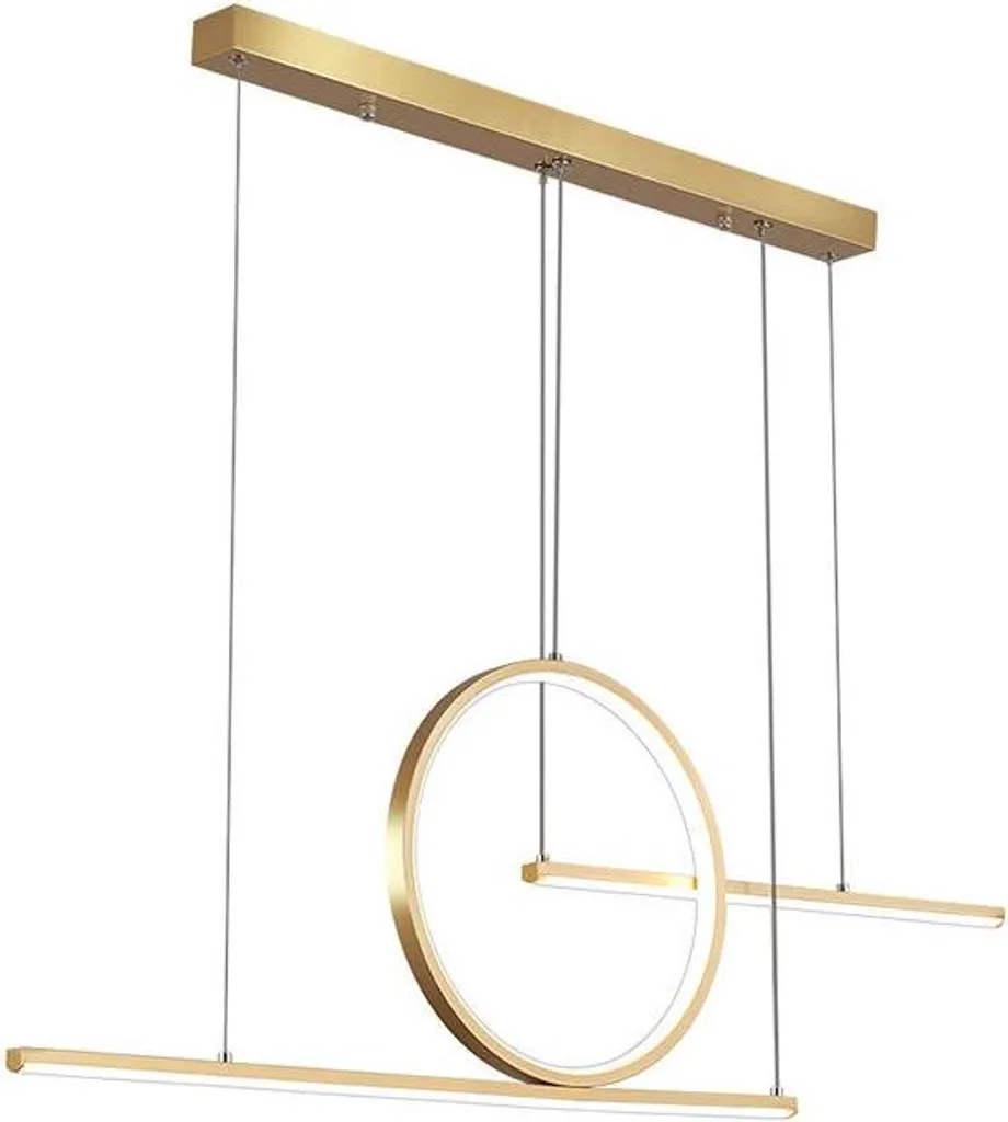 Éclairage table salle à manger - Suspension LED dorée 90 cm Forma 1