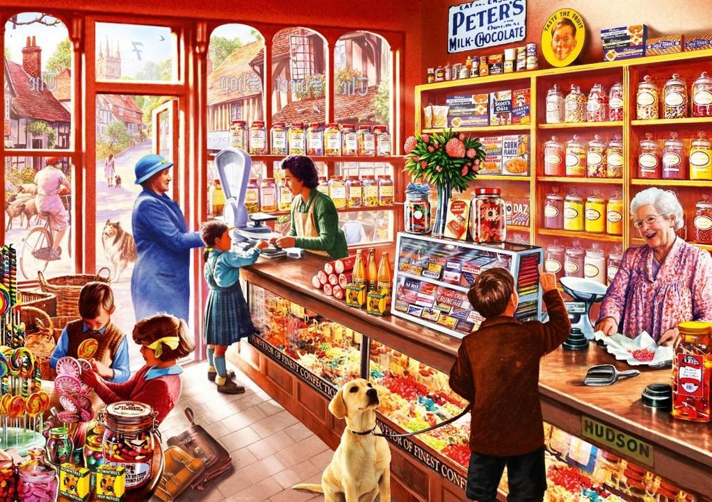 Bluebird Puzzle Puzzle Sweetshop - 1000 Teile Nostalgie Spielzeug