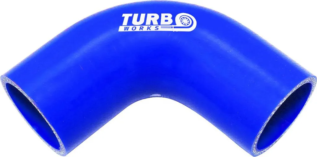 Durite Coude 90 Degrés 80mm Silicone Bleu - Pour Montage Intercooler