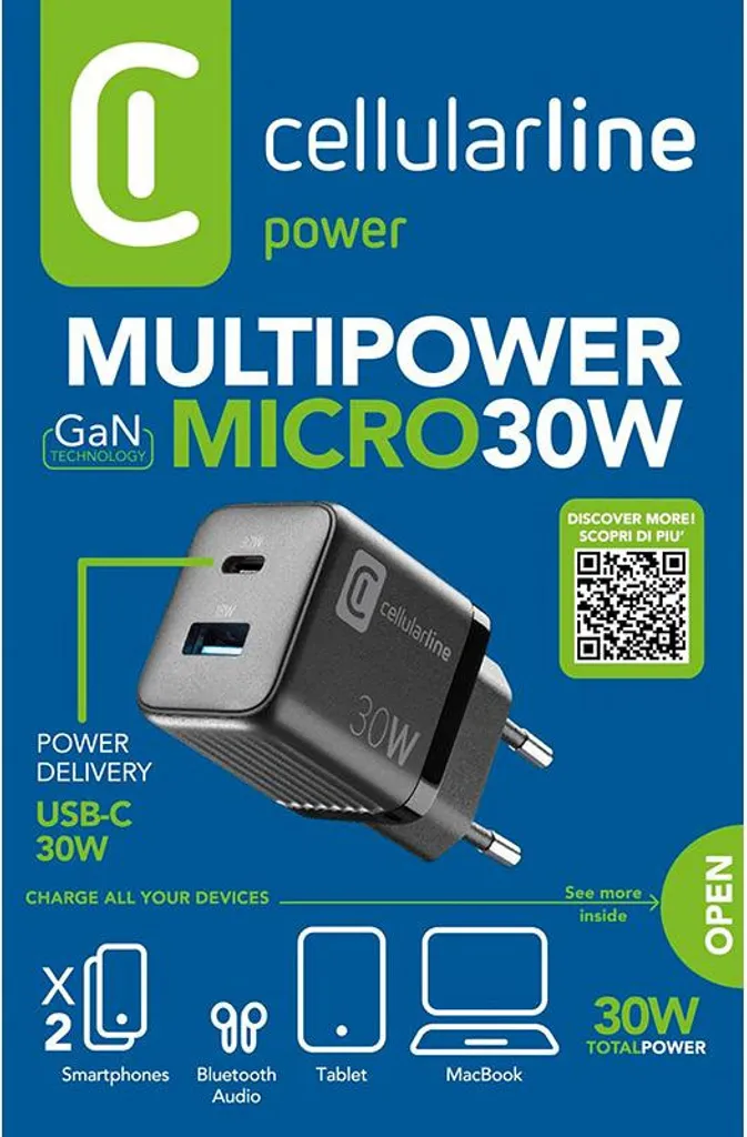 Chargeur Rapide 30W Port USB-C Power Delivery pour iPhone et Android - 12