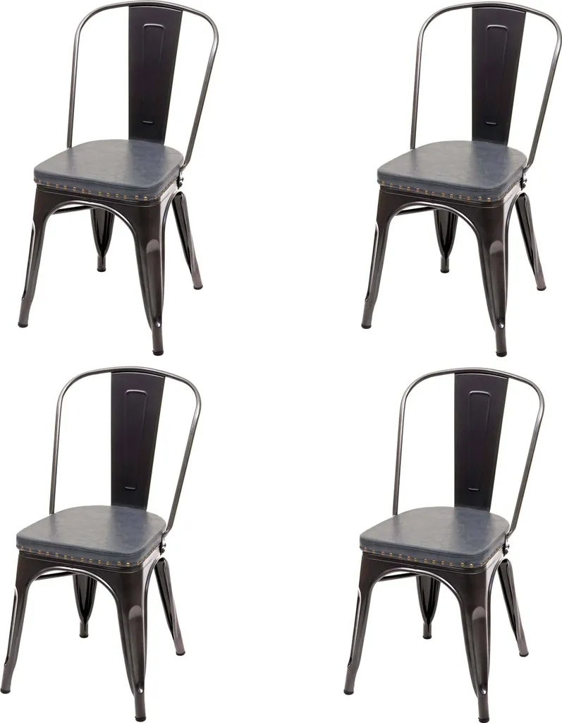 Chaise de salle à manger lot de 4 robuste et facile à nettoyer Gastro