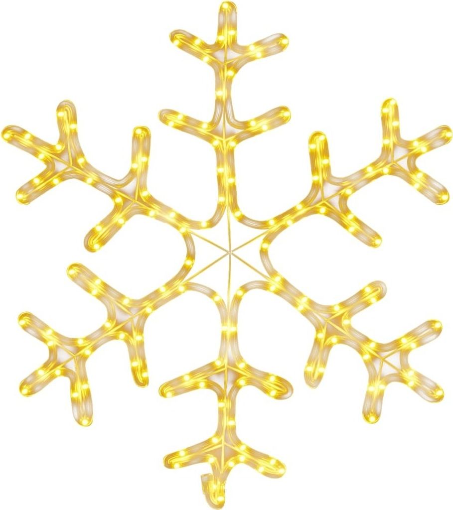 "2026 Moderne" LED-Silhouette Schneeflocke 144 LEDs Warmweiß 59x59cm - Christbaumschmuck CC452459