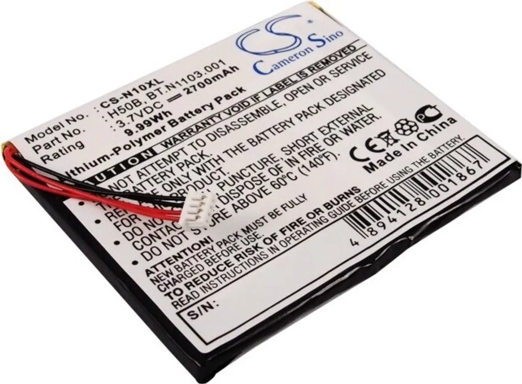 Batteria Industriale TECHTEK H50B 2700mAh per Acer N10 e Fujitsu Loox