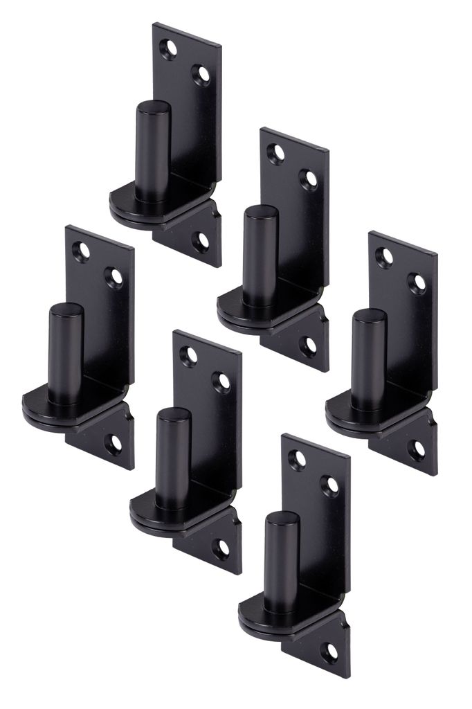 Alberts 6 x Kloben mit Platte, 116 x 40 mm, schwarz verzinkt, für DI oder DII-Haken