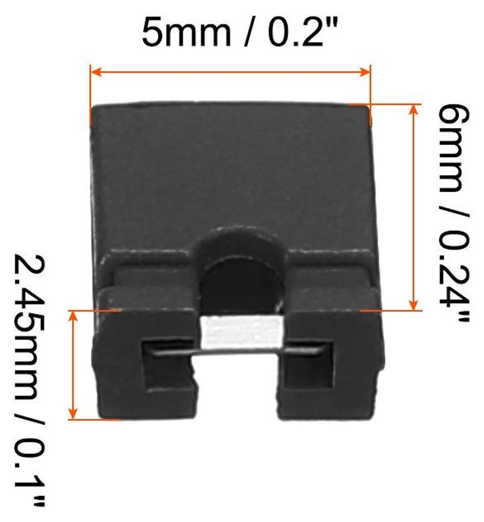 2,54mm Jumperkappe Standard Leiterplatten Jumper Kappen Shunts Kurzschluss Verbindung Stiftbl?cke, Schwarz 100 Stš¹ck