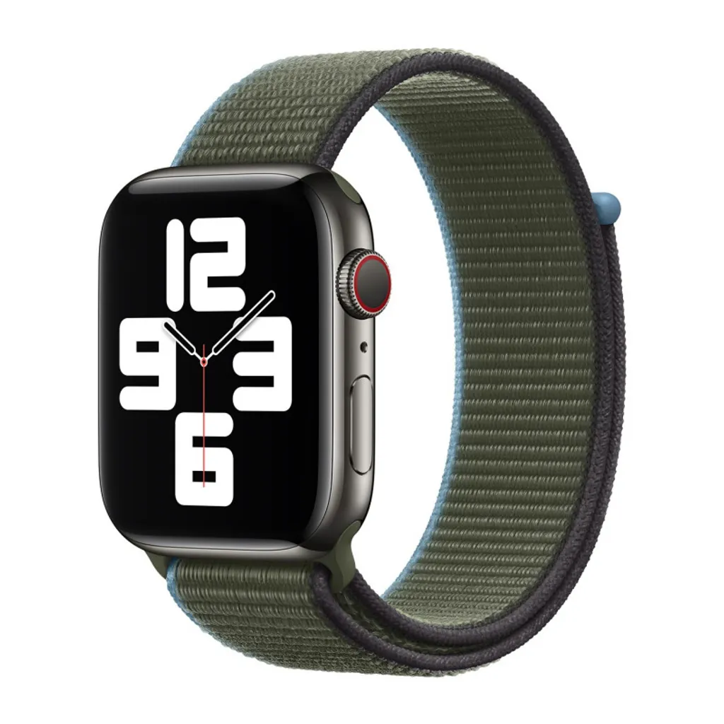 Bracelet Apple Watch Anti-Irritation Sport Loop 41mm Nylon Vert Invern