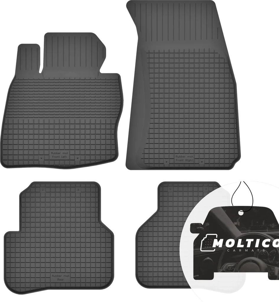 Tappetini in gomma con bordo Tappetini per auto Tappetini in gomma per auto Set di 4 pezzi su misura - adatto per Hyundai Tucson III dal 2015