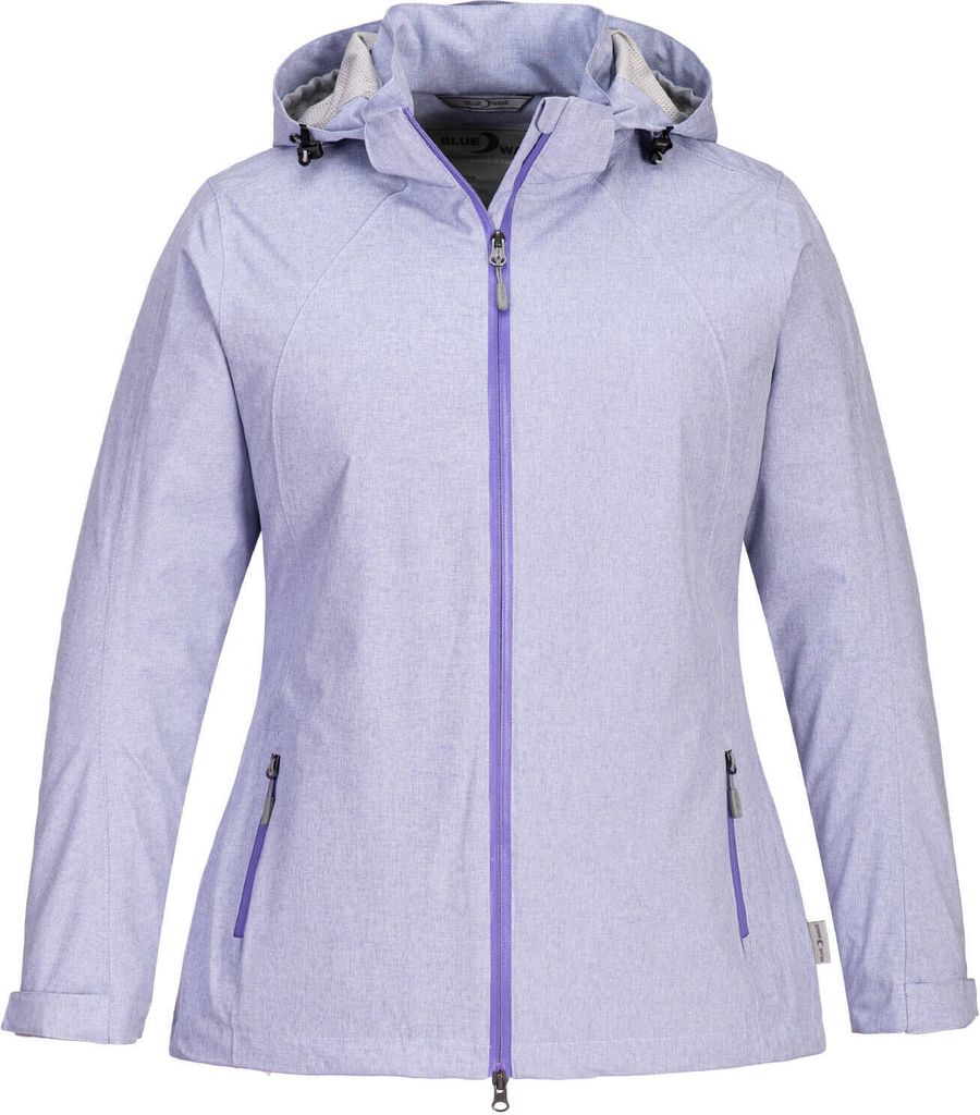 Blue Wave Damen Funktionsjacke Hannah - Outdoor-Jacke Regenjacke mit abnehmbarer Kapuze und Mesh-Innenfutter in Lavendel Größe 46