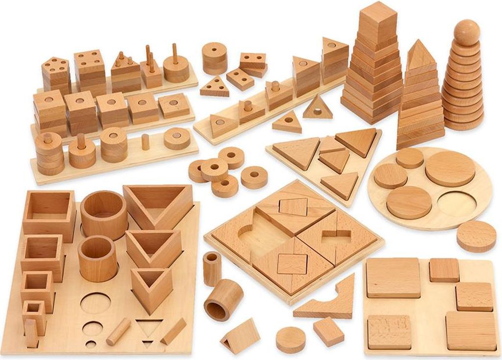 Betzold Sinnesmaterial - Krippen-Set, Montessori-Lernmaterial für Motorik/Geschicklichkeit, Sinnesförderung