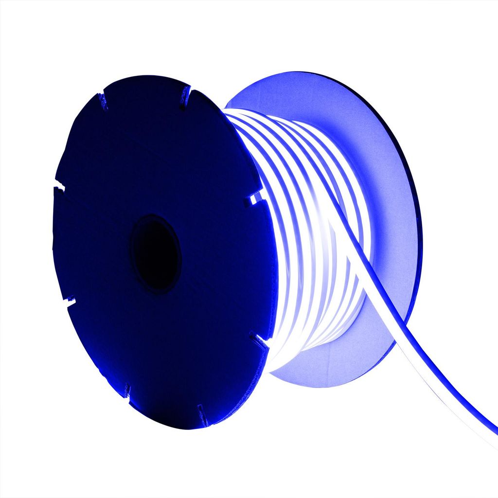 LED-Streifenrolle Neon Dimmbar 220V 50m SFLEX8 8W/m Schnitt 100cm IP65 Blau