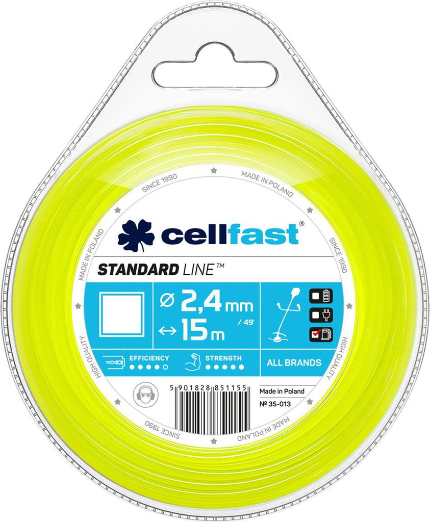 Cellfast STANDARD Rechteckige Schneidschnur für Nadelstanzen - 2,4 mm x 15 m