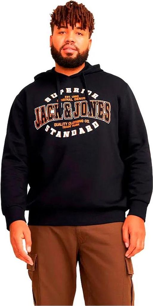 Jack & Jones Logo 2 Plus Size Kapuzenpullover Schwarz 6XL Herren Schwarz 6XL