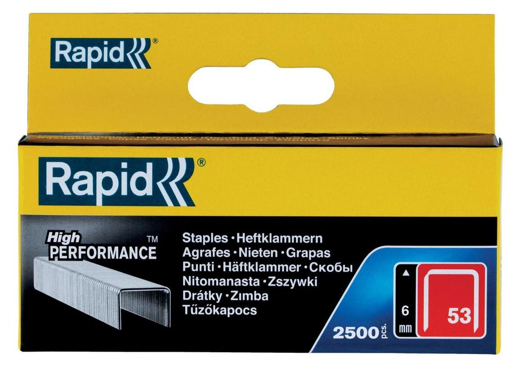 Rapid High PERFORMANCE Heftklammern, Typ 53, 6 mm Produktbild 