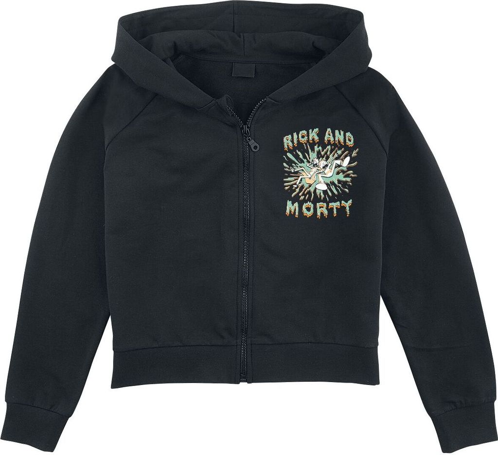 Rick And Morty Kapuzenjacke Damen Kids - Splash schwarz 164