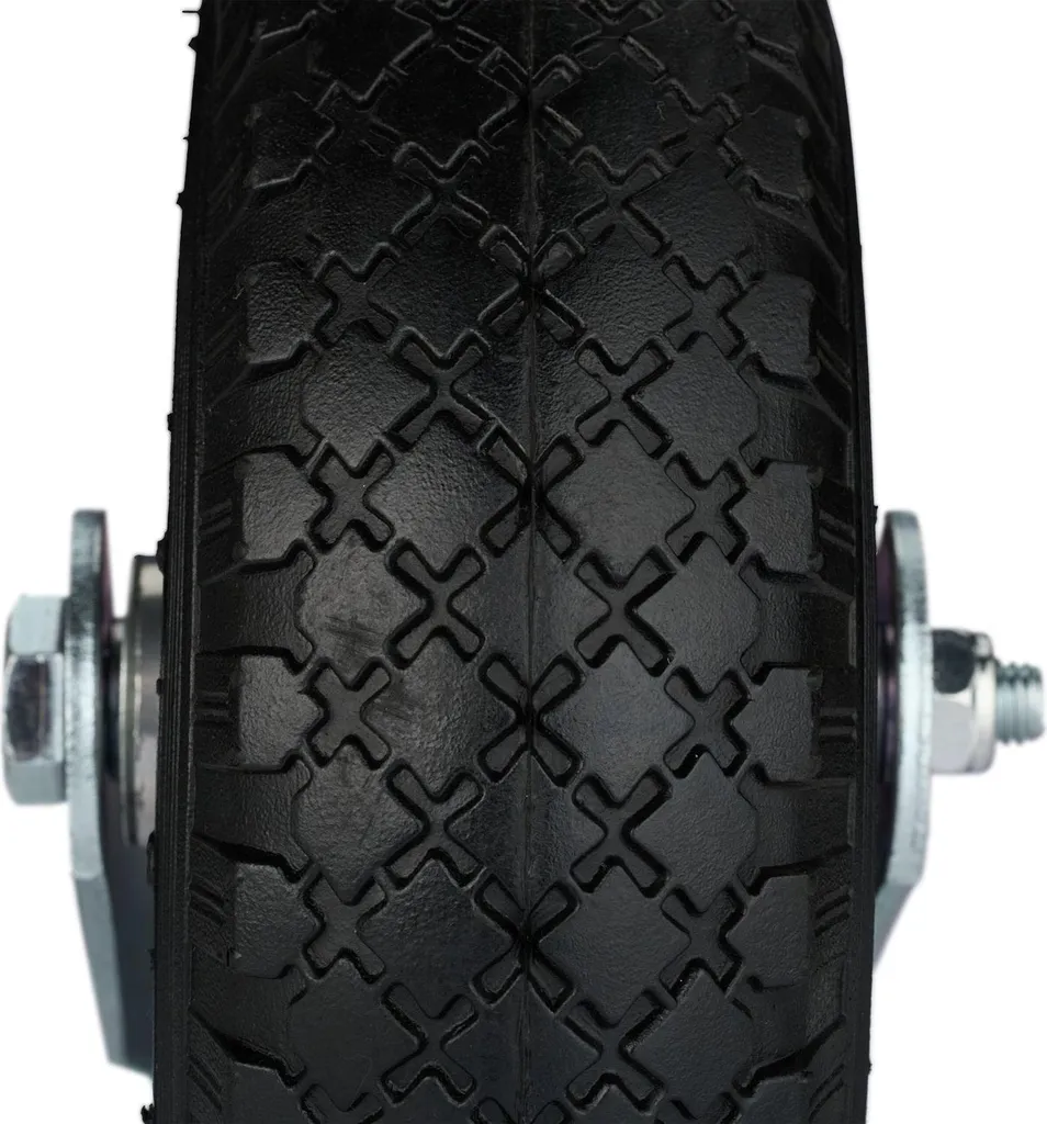 Lot de 2 roues pivotantes à air 3.00-4 gonflables pour chariot et diable