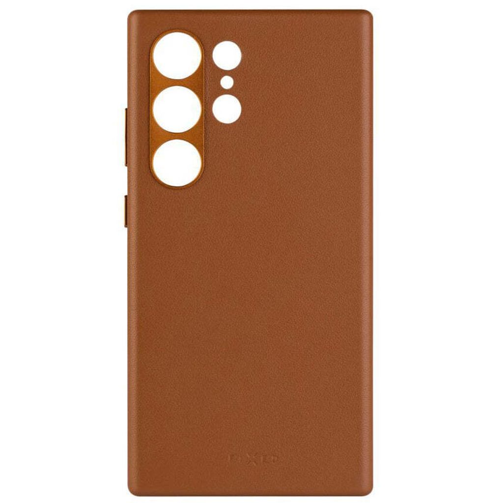 Schutzhülle für Galaxy S24 Ultra, Fixed MagLeather MagSafe, Braun
