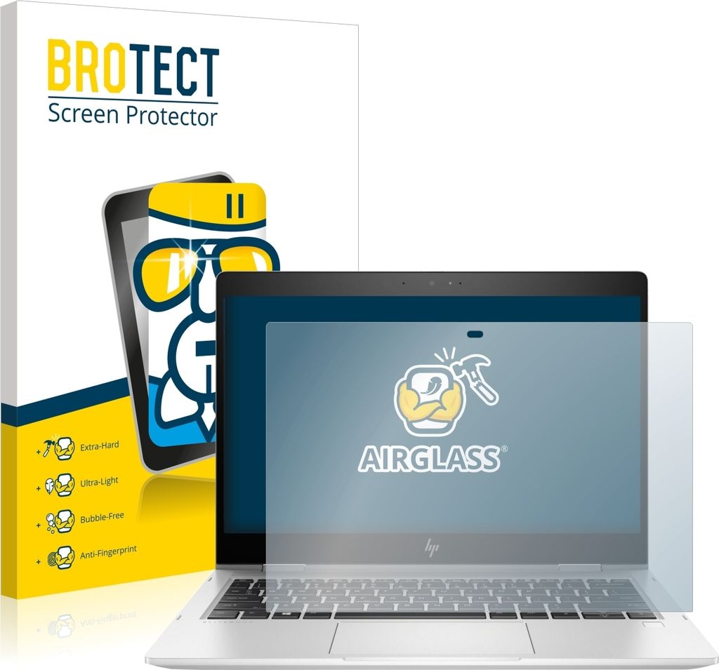 BROTECT Schutzglas für HP EliteBook x360 830 G6 Schutzfolie Panzer Folie Glas Display Schutz klar